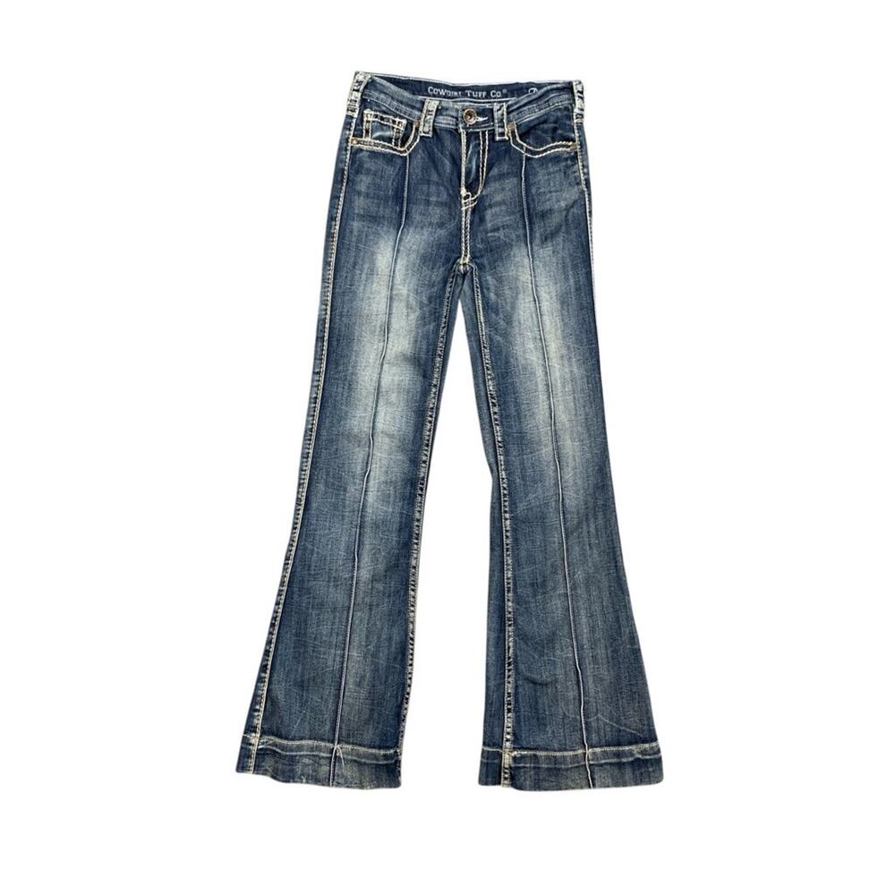 Cowgirl Tuff Jeans Womens 13 Blue Acid Wash Timeless Trouser Stretch Western